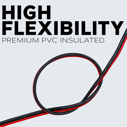 BEST CONNECTIONS Speaker Zip Wire Primary Bonded Red & Black Speaker Cable Stranded Speaker Wire Car Audio Automotive Home Theatre