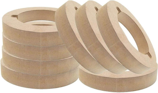 Pipeman's Installation Solution Custom MDF Tweeter Adapter Rings 2.91" ID x 4.33" OD Car Audio Installation (4 Pairs - 8 Rings)