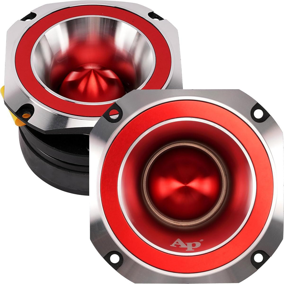 Audiopipe 1 Pair ATR-4061 Heavy Duty Eye Candy Super Bullet Tweeters - 600W Pro Car Audio Car - Red