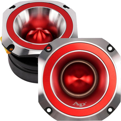 Audiopipe 1 Pair ATR-4061 Heavy Duty Eye Candy Super Bullet Tweeters - 600W Pro Car Audio Car - Red