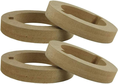 Pipeman's Installation Solution MDF Tweeter Adapter Rings Spacers 2.91" ID x 4.33" OD Car Audio Installation (2 Pairs - 4 Rings) RING-3720