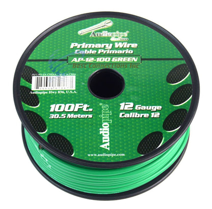 12 GA GAUGE 100 FT SPOOLS PRIMARY AUTO REMOTE POWER GROUND WIRE CABLE (8 ROLLS)