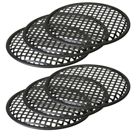 3 Pairs 8 Inch Subwoofer Metal Waffle Grills - Universal Speaker Cover Guard