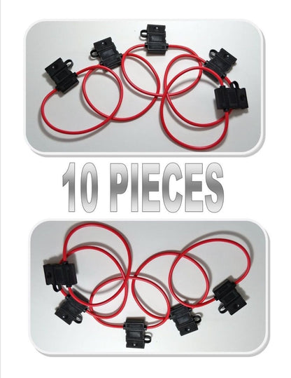 10 Pieces 14 Gauge ATC Heavy Duty Fuse Holder Automotive Wire In Line