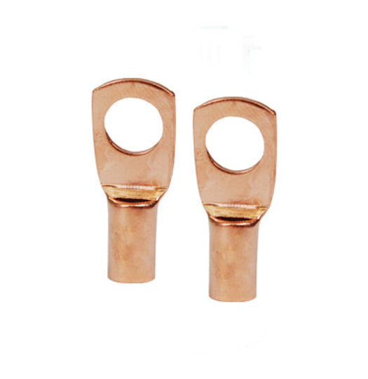 4 Pack Pipemen's Installation Solution 8 Gauge Copper Ring Tongue Terminal 1/4" IS-PTRC-8-8