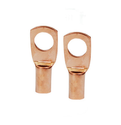 10 Pack Pipemen's Installation Solution 8 Gauge Copper Ring Tongue Terminal 1/4" IS-PTRC-8-8