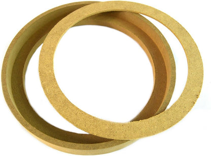 Audiopipe Speaker Spacer Wood Ring 6.5" MDF Ring Recess with Bezel 1 Pair