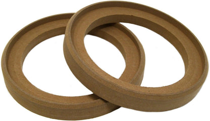 Audiopipe 6.5" MDF Speaker Mounting Spacer Recessed Fiberglass Rings 1 Pair