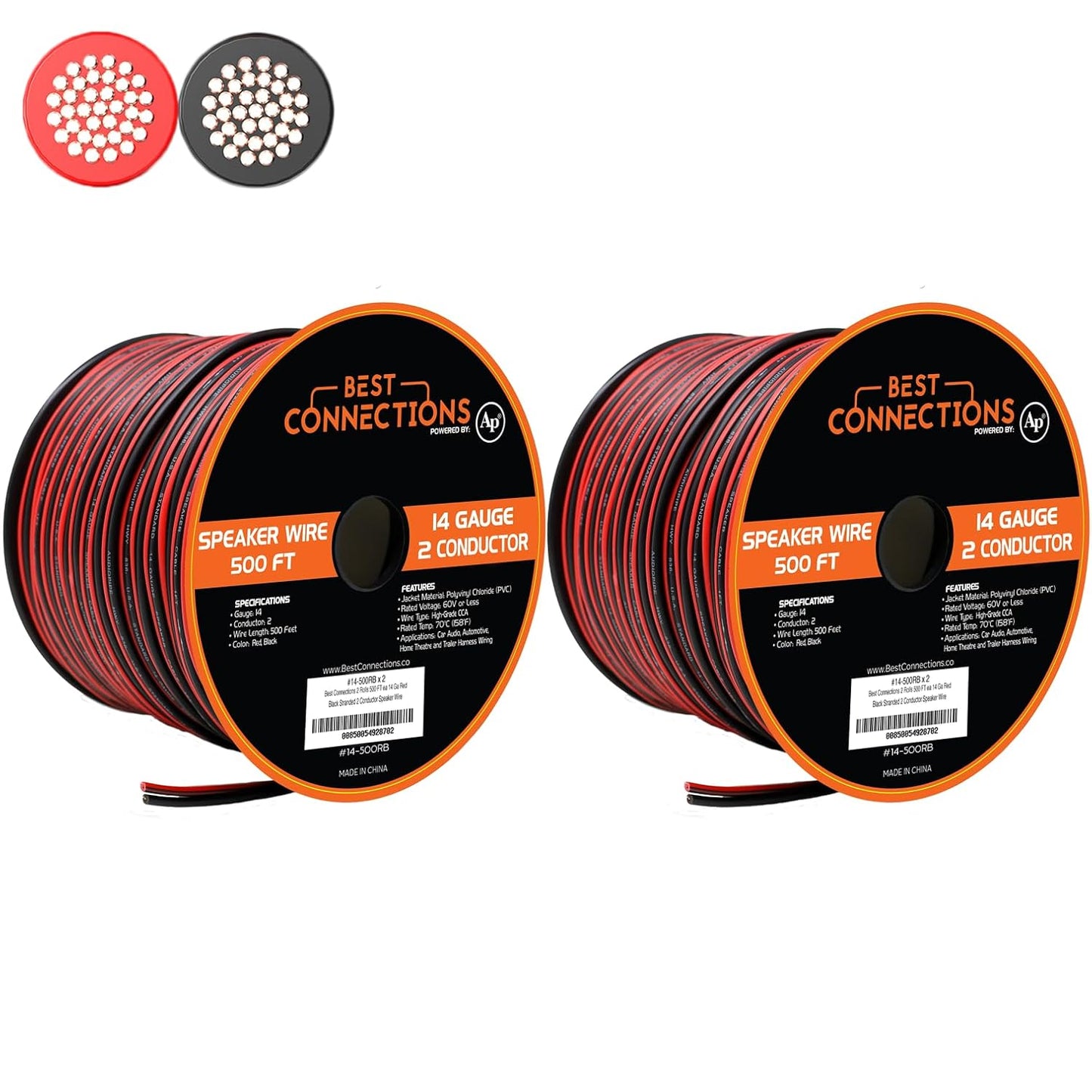 BEST CONNECTIONS Speaker Zip Wire Primary Bonded Red & Black Speaker Cable Stranded Speaker Wire Car Audio Automotive Home Theatre