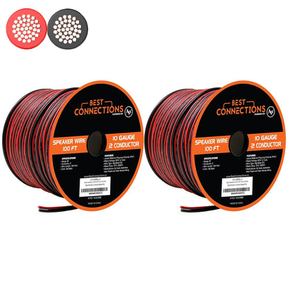 BEST CONNECTIONS Speaker Zip Wire Primary Bonded Red & Black Speaker Cable Stranded Speaker Wire Car Audio Automotive Home Theatre