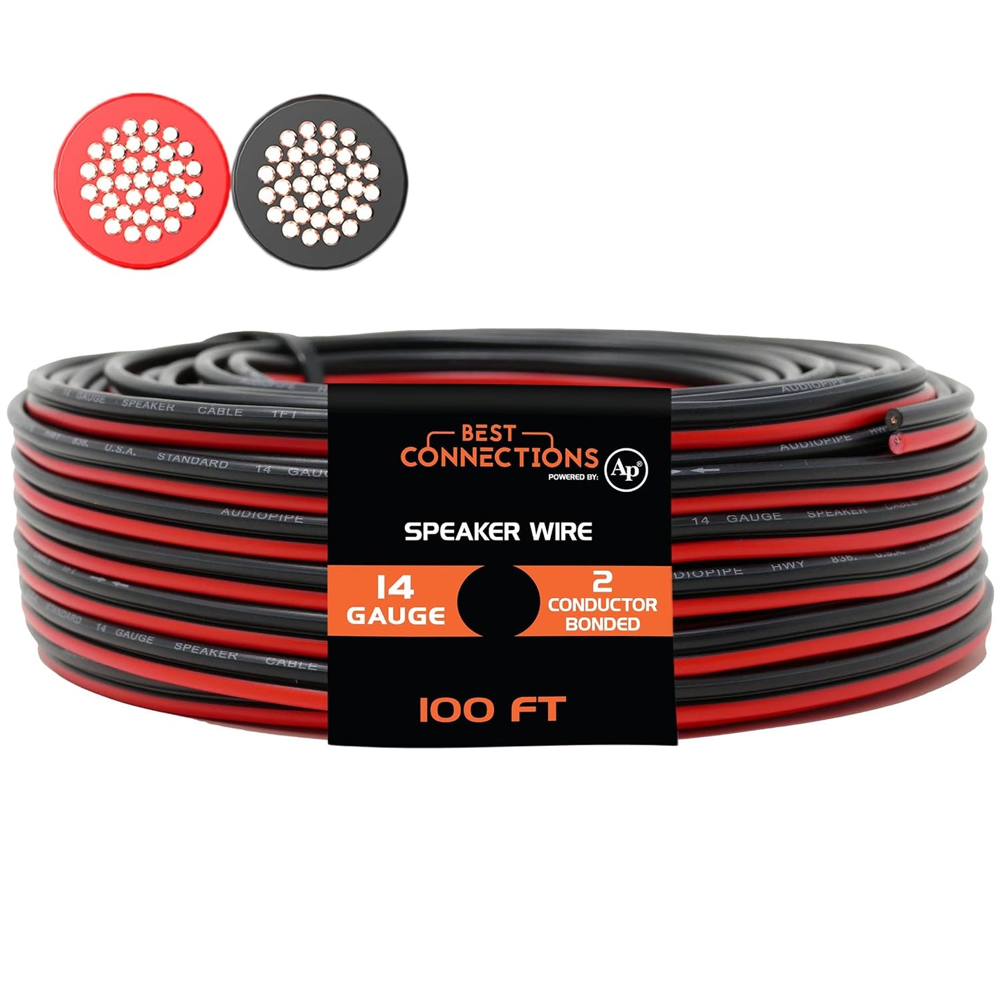 BEST CONNECTIONS Speaker Zip Wire Primary Bonded Red & Black Speaker Cable Stranded Speaker Wire Car Audio Automotive Home Theatre