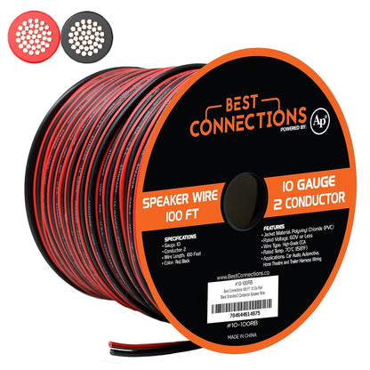 BEST CONNECTIONS Speaker Zip Wire Primary Bonded Red & Black Speaker Cable Stranded Speaker Wire Car Audio Automotive Home Theatre