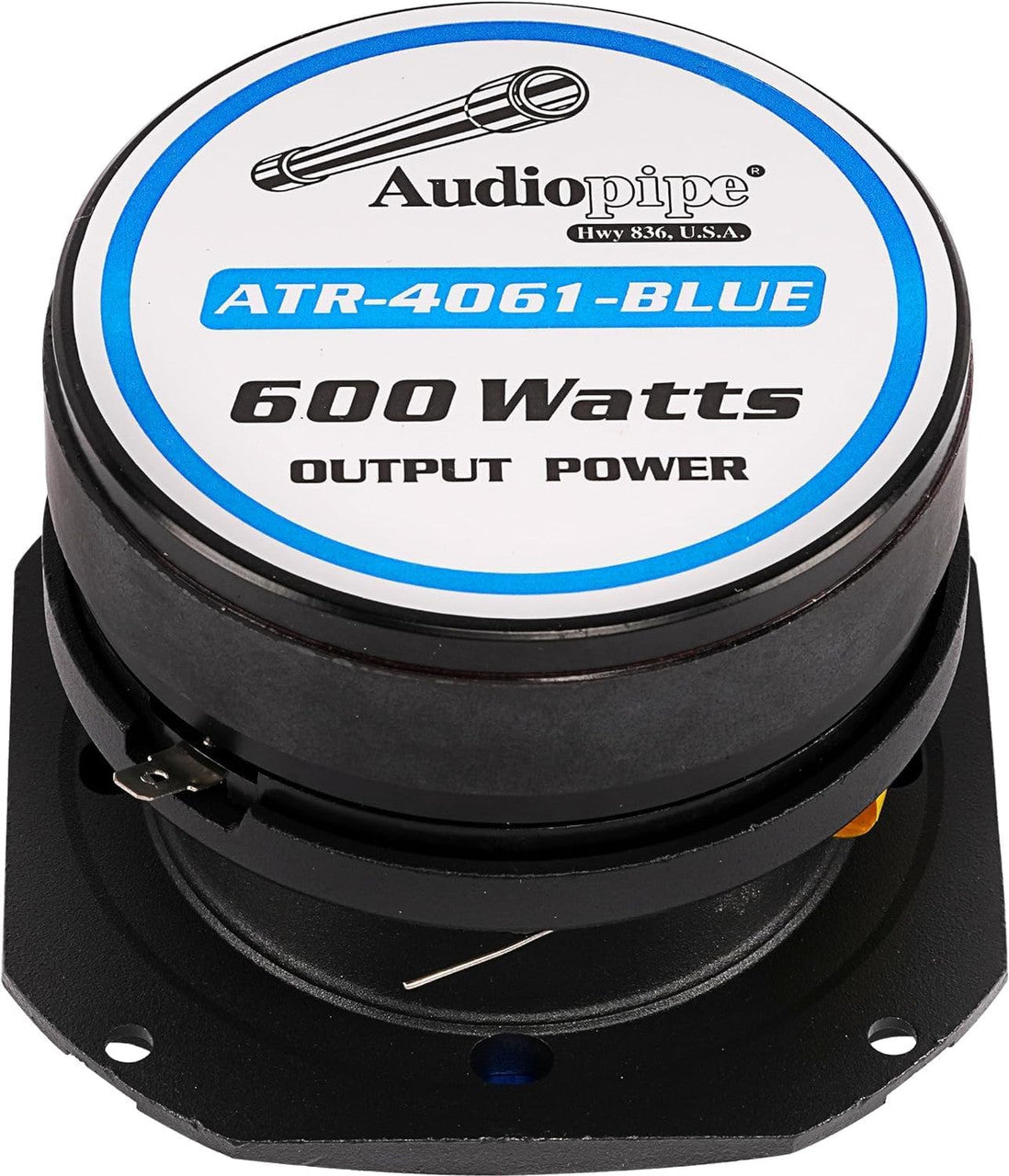 Audiopipe 1 Pair ATR-4061 Heavy Duty Eye Candy Super Bullet Tweeters - 600W Pro Car Audio Car - Blue