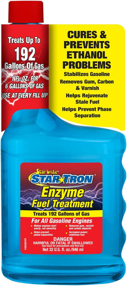 Star Tron Enzyme Fuel Treatment SEF Gasoline Formula Bottle