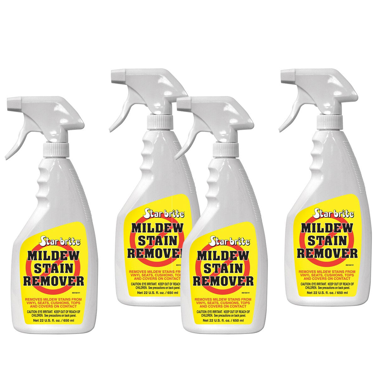 4-Pack Star Brite Mildew Stain Remover 22oz Good for Vinyl Seats and Cushions