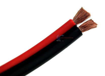 8 Gauge 100 Feet Red Black Speaker Wire Zip Cable Car Stereo Home Audio