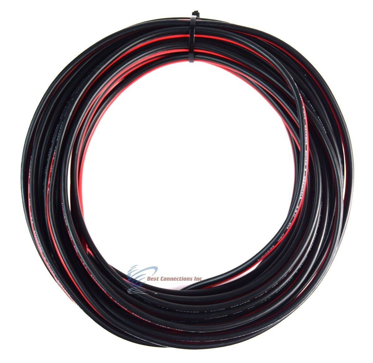 8 GA 50' Feet Red Black Speaker Woofer Wire Car Home Audio Stranded Copper Mix