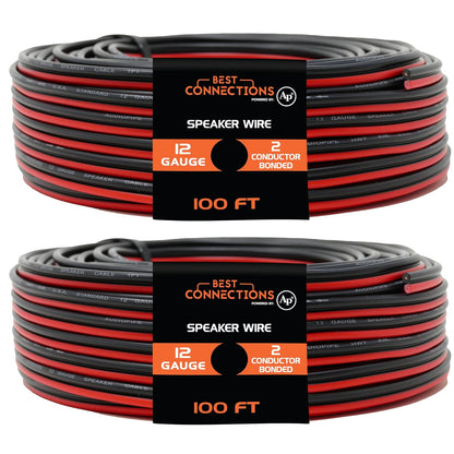 BEST CONNECTIONS Speaker Zip Wire Primary Bonded Red & Black Speaker Cable Stranded Speaker Wire Car Audio Automotive Home Theatre