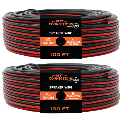 BEST CONNECTIONS Speaker Zip Wire Primary Bonded Red & Black Speaker Cable Stranded Speaker Wire Car Audio Automotive Home Theatre