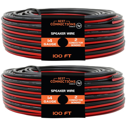 BEST CONNECTIONS Speaker Zip Wire Primary Bonded Red & Black Speaker Cable Stranded Speaker Wire Car Audio Automotive Home Theatre