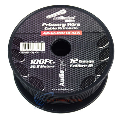 Audiopipe 12 Gauge Car Audio Primary Wire (100ft–7 Rolls)– Remote, Power/Ground Electrical