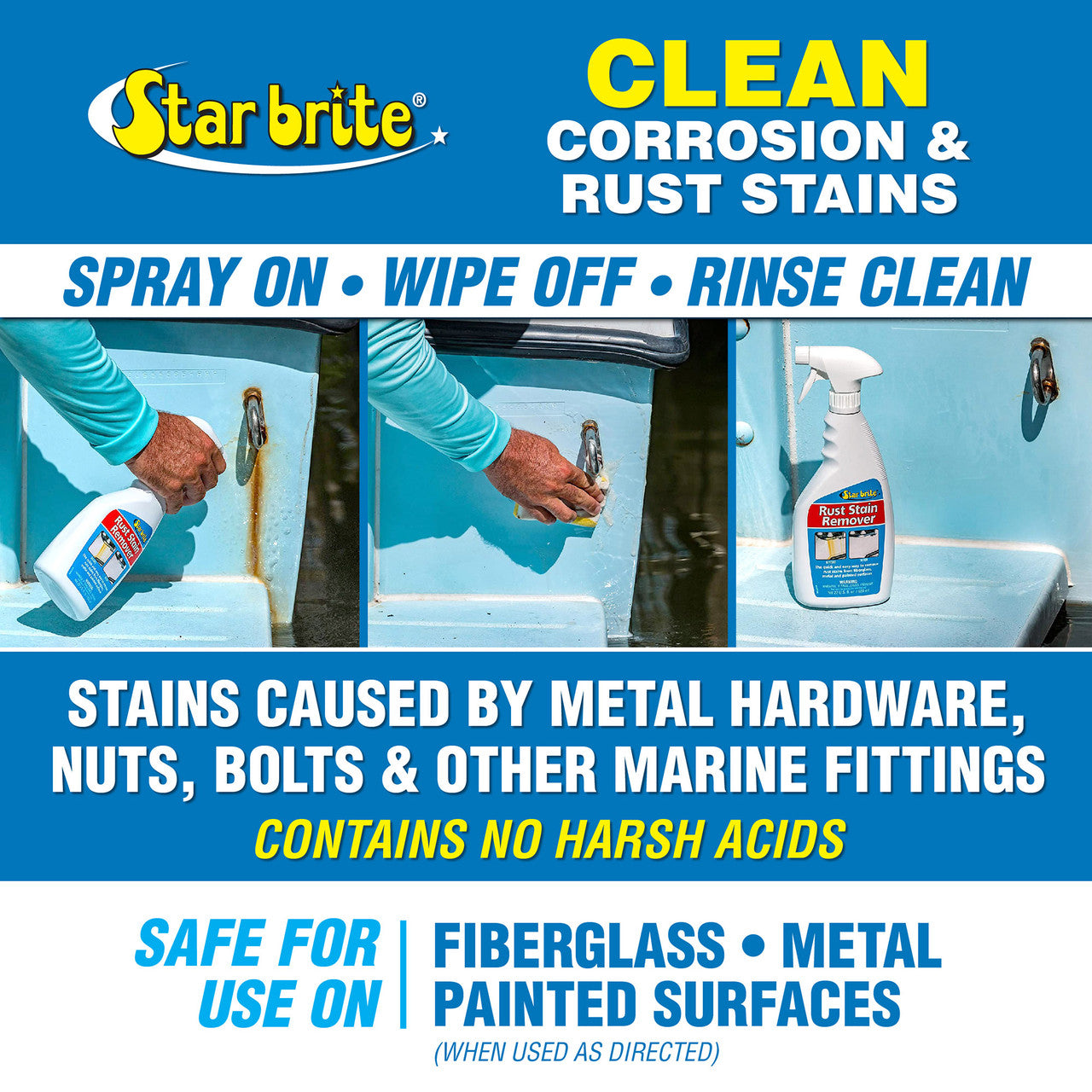 STAR BRITE Rust Stain Remover 22oz Spray Bottle 089222