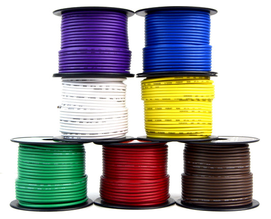 Trailer Light Cable Wiring For Harness 100ft spools 14 Gauge 7 Wire 7 colors