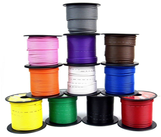 16 GA 100 FT SPOOLS PRIMARY AUTO REMOTE POWER GROUND WIRE CABLE (4 ROLLS)