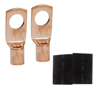 4 Pack Pipemen's Installation Solution 4 Gauge Copper Ring Tongue Terminal 5/16" IS-PTRC-4-10