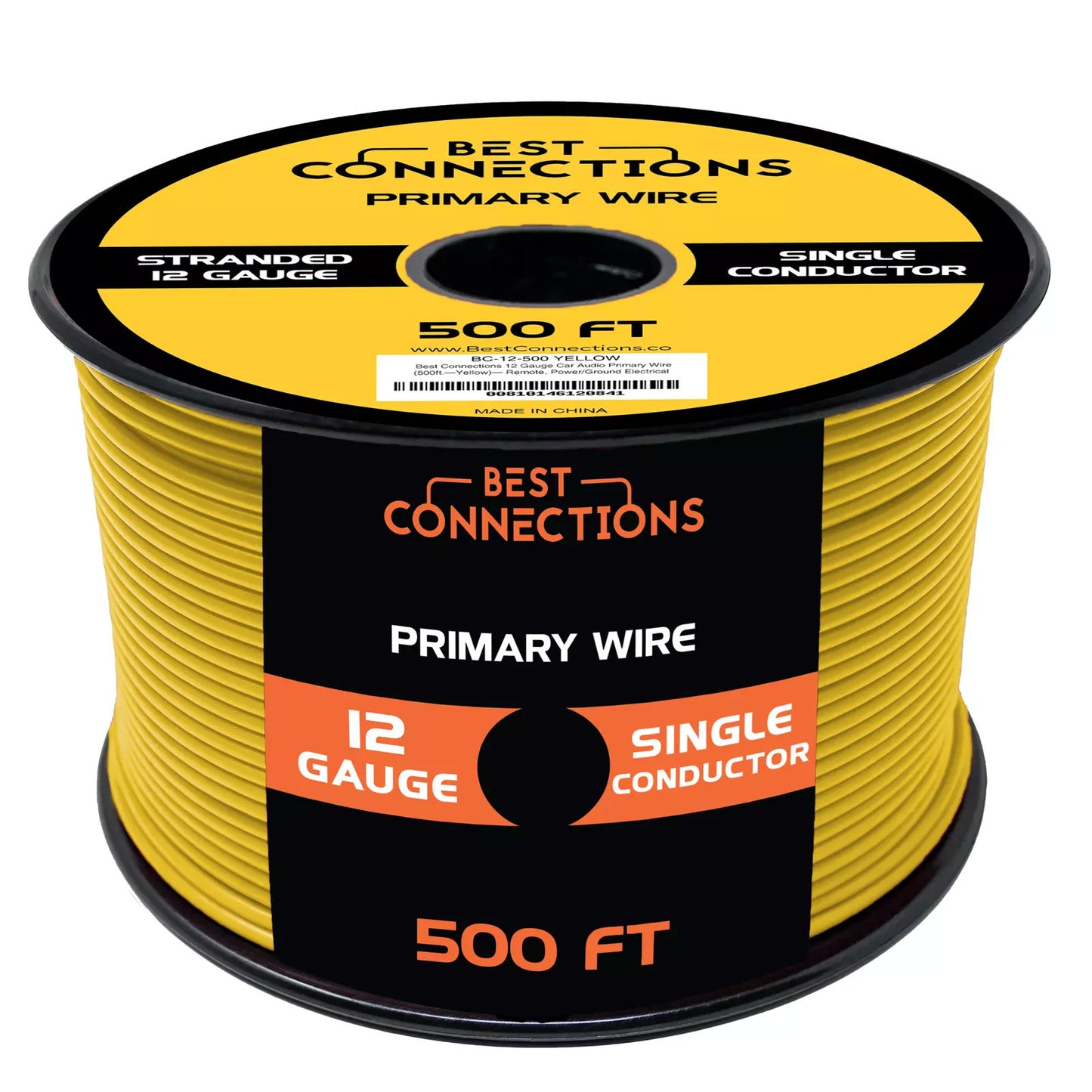 12 Gauge 500' FT General Purpose Wire 12Volt LED Trailer (Yellow)