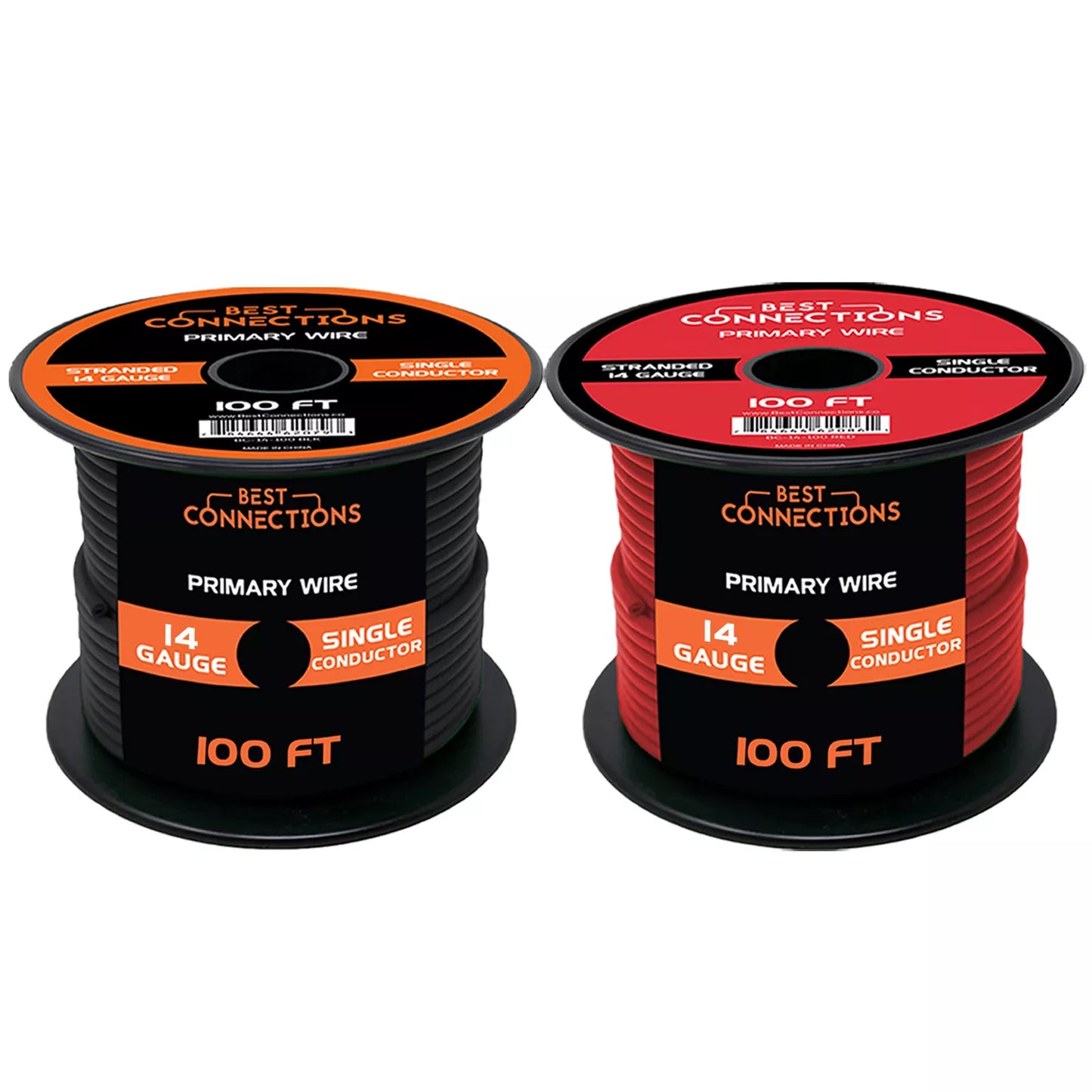 Best Connections 14Ga Primary Remote Wire 2 Rolls Electrical 200ft. Total