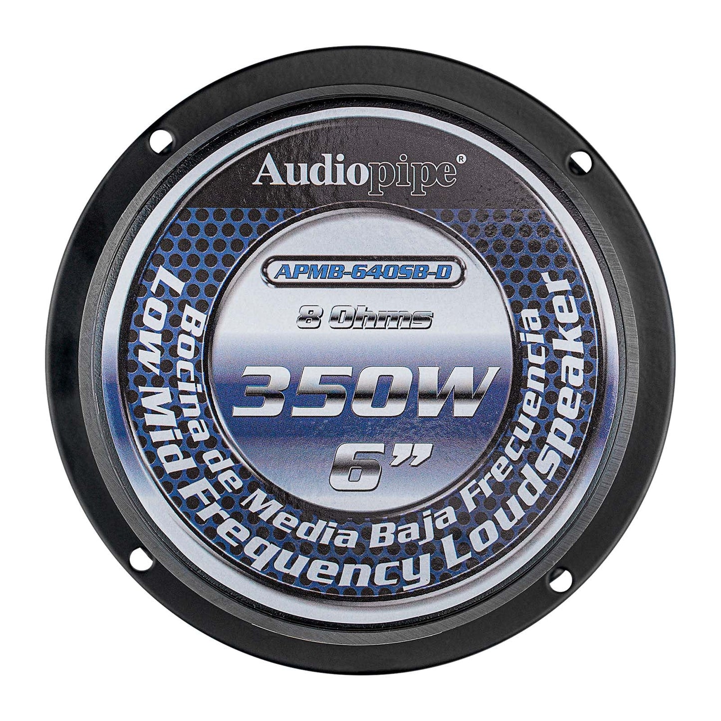 Audiopipe Low Mid Frequency Loudspeaker 6" 350W Max Power Wave Design (APMB-640SB-D)