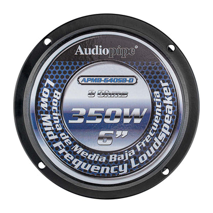 Audiopipe Low Mid Frequency Loudspeaker 6" 350W Max Power Wave Design (APMB-640SB-D)