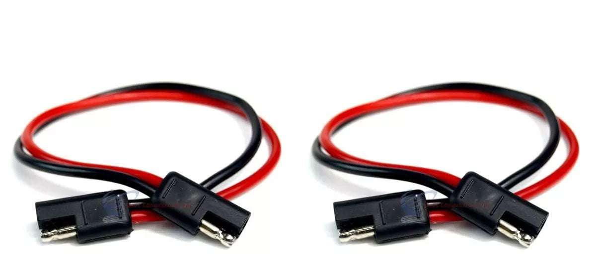 2 Pieces 12 Gauge 12" Quick Disconnect Power Cable 2 Pin Wire Harness