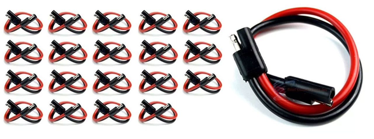 20 Pieces 8 Gauge 12" Quick Disconnect Polarized Inline Power Cable Wire Harness