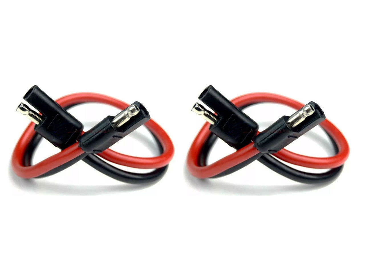 2 Pieces 8 Gauge 12" Quick Disconnect Polarized Inline Power Cable Wire Harness