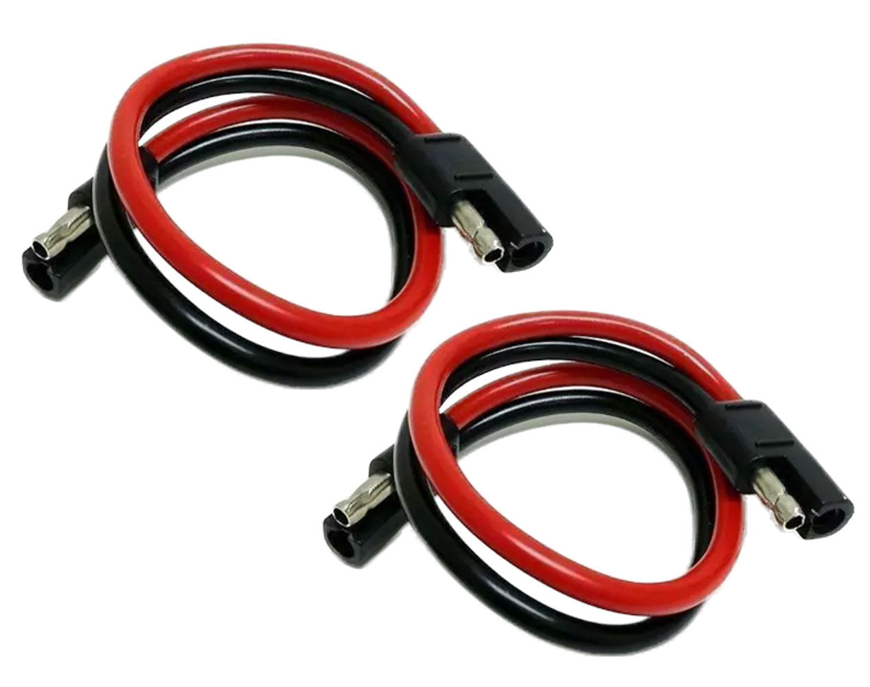 2 Pack 10 Gauge 12" Inch Quick Disconnect Connect 2 Pin Polarized Wire Harness