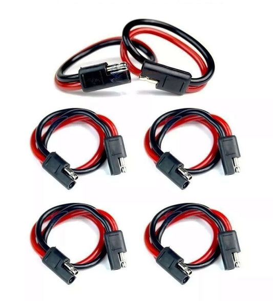 5 Pieces 8 GA Gauge 12" 2 Pin Quick Disconnect Harness Inline Install