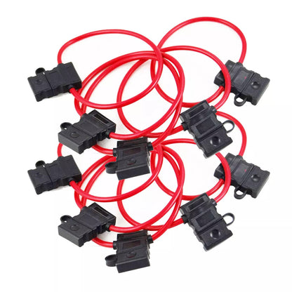 50 Pcs 18 Gauge ATC Blade Heavy Duty Fuse Holder Car Audio 12 Volt Automotive