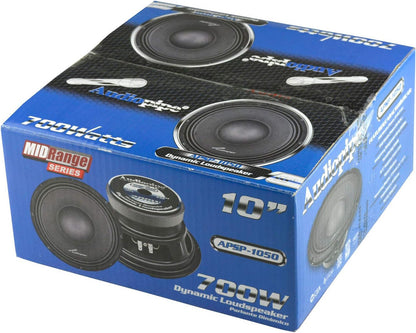 4 Pack Audiopipe Dynamic 10" Midbass Speakers APSL Series 700W 8-ohm Loudspeakers APSP-1050
