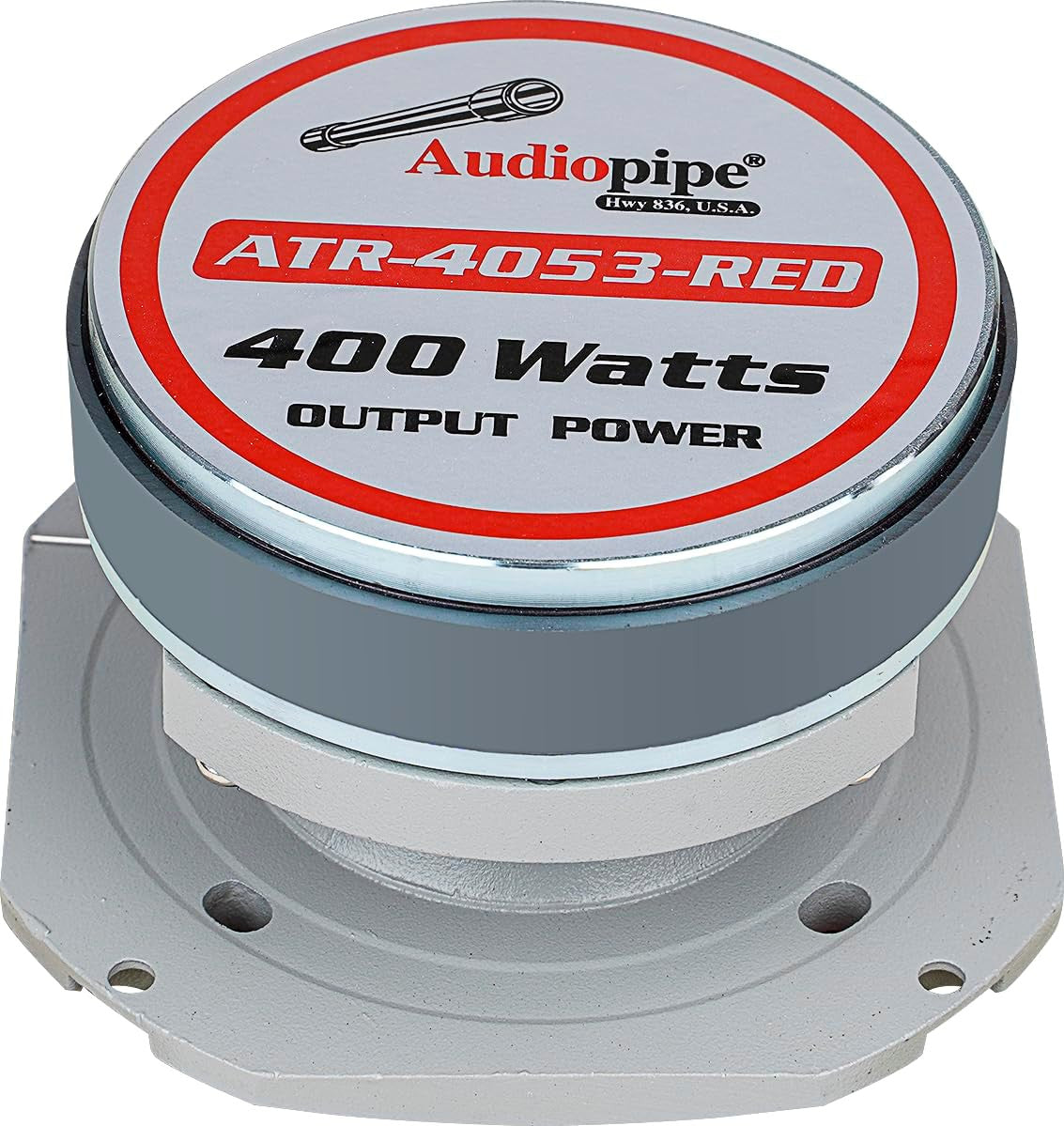 Audiopipe 1 Pair ATR-4053 Heavy Duty Eye Candy Super Bullet Tweeters - 400W 4-8 Ohm Pro Audio Car Audio - Red