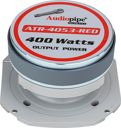 Audiopipe 1 Pair ATR-4053 Heavy Duty Eye Candy Super Bullet Tweeters - 400W 4-8 Ohm Pro Audio Car Audio - Red