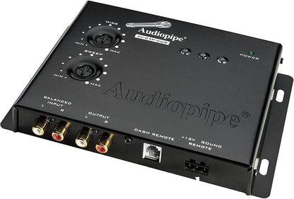 AudioPipe XV-BXP-SUB 15V Car Audio System Digital Sound Equalizer Epicenter Enhancer Restoration Signal Processor Bass Booster w/ Remote Knob, Black
