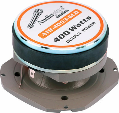 Audiopipe ATR-4053 400 W Peak, Heavy Duty Eye Candy Super Bullet Tweeter - Gold ATR-4053-GLD