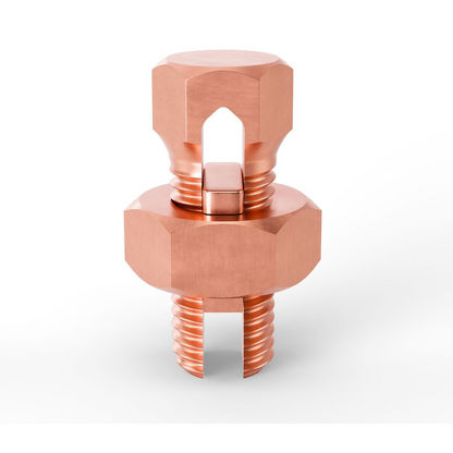 BEST CONNECTIONS 100 Pcs High Strength Copper Split Bolt Connectors 4 Gauge to 8 Gauge Solid Wire