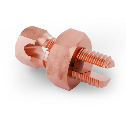 BEST CONNECTIONS 100 Pcs High Strength Copper Split Bolt Connectors 4 Gauge to 8 Gauge Solid Wire