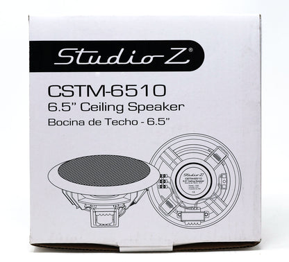 Studio Z 6.5" Ceiling Speaker White Grill for Background Music, Paging CSTM-6510