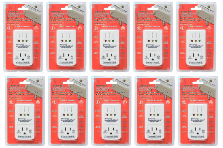 10 Pack  Pipeman's Installation Solution AC 85-135V Surge Protector 3000 Watts PROTECTX-AUD