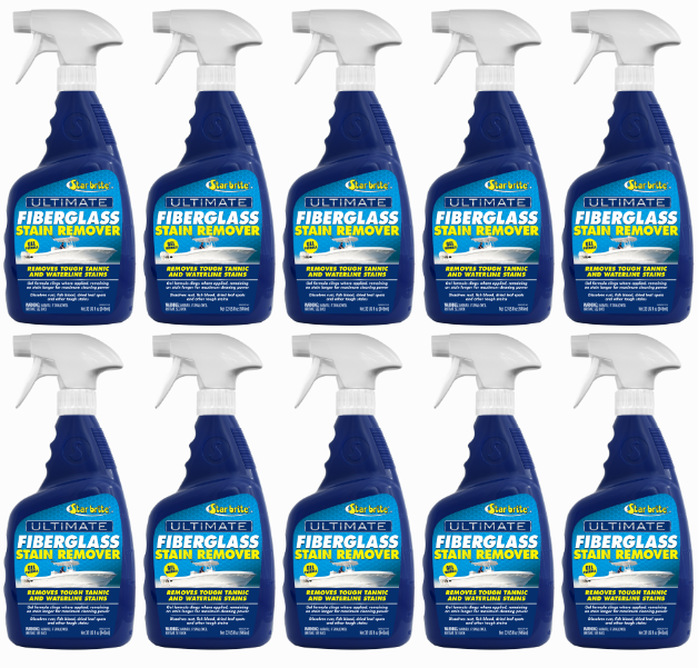 10 Pack of Star Brite Ultimate Fiberglass Stain Remover 32 oz Spray Bottle 98932