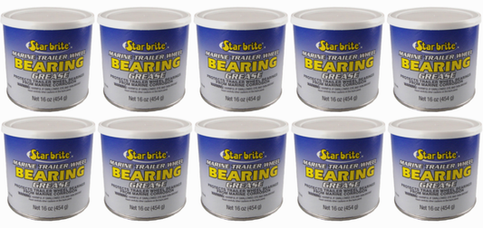 10 Pack of Star Brite Wheel Bearing Marine Grease 16oz Can STA-26016